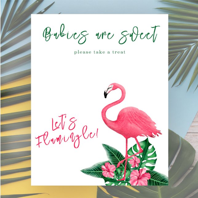 Póster Flamingo ducha de bebé Bebés (Subido por el creador)