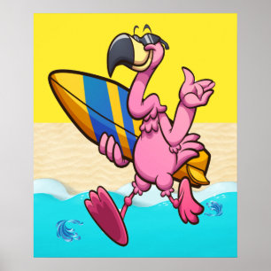 Póster Flamingo Fun