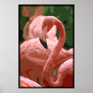 Póster Flamingo Pose 40x60 Art Poster -other sizes also
