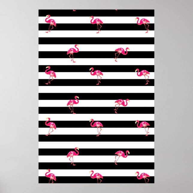 Póster flamingo, poster flamingo, poster de cocina, (Frente)