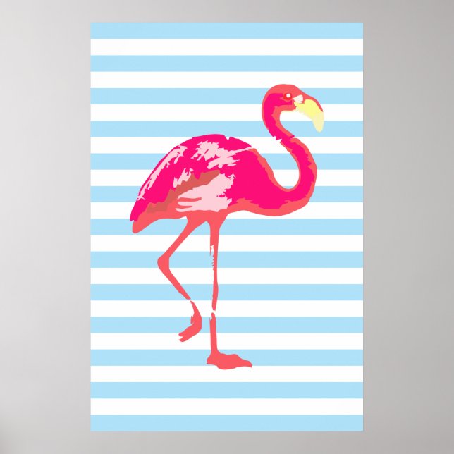 Póster Flamingo, poster Flamingo, poster de verano, (Frente)