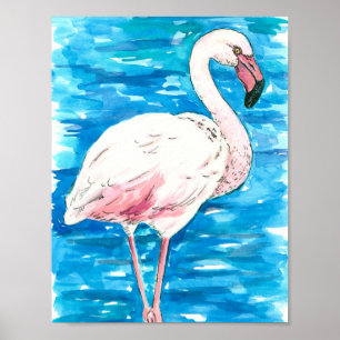 Póster Flamingo rosa
