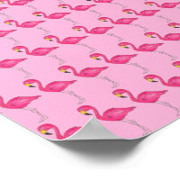 Flamingo Rosado Caliente Flamingos Poster de Aves 