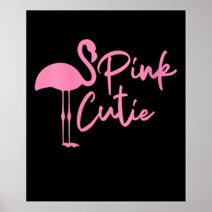 Póster Flamingo rosado de las mujeres cutas   Tasa rosa  