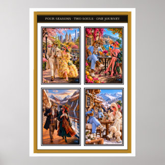 Póster Flamingo & Tiger — Four Seasons, One Journey Poste