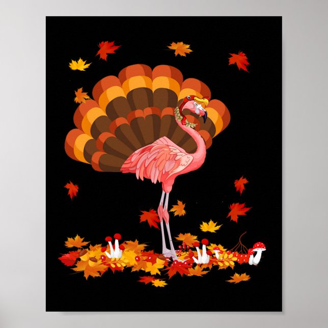Póster Flamingo Turquía aguda flamenco Turquía caen de la (Frente)