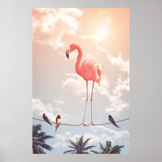 PÓSTER FLAMINGO Y AMIGOS