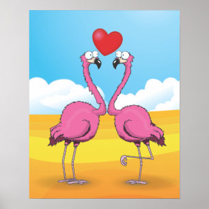 Póster Flamingos