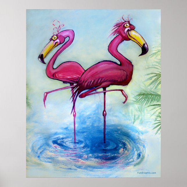 Póster Flamingos (Frente)