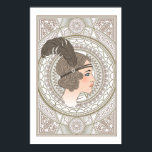 Póster Flapor vintage Art Deco<br><div class="desc">Un Poster Único Y Detallado De Chica De Flapper De Estilo Art Decó Vintage Para Ese Aspecto Especial.</div>