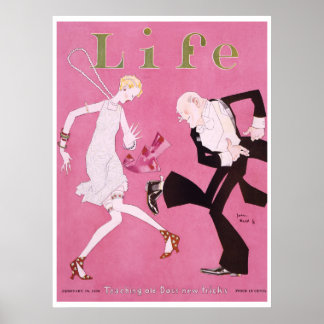Póster Flapper de portada de la revista Life 1926