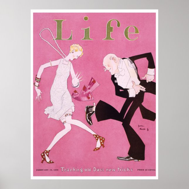 Póster Flapper de portada de la revista Life 1926 (Frente)