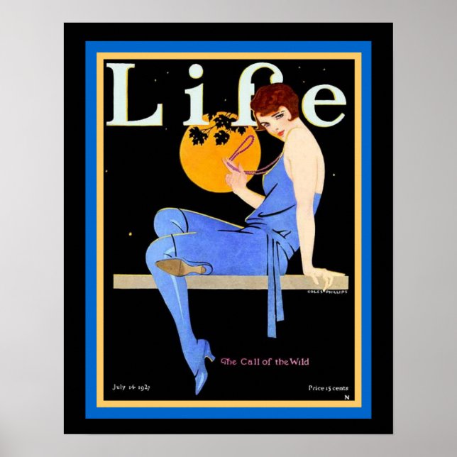 Póster Flapper de vida en azul julio de 1927 Poster 16 x  (Frente)