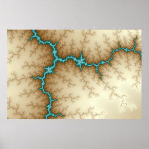 Póster Flash azul - poster del fractal