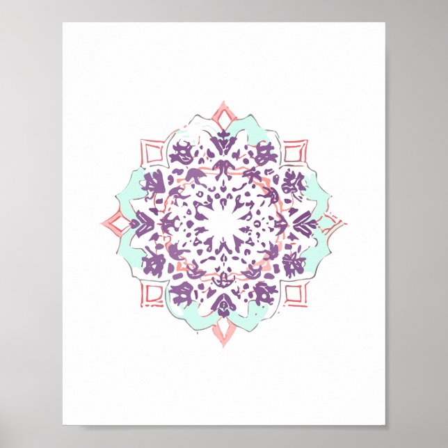 Póster flash de inserción de mandala (Frente)