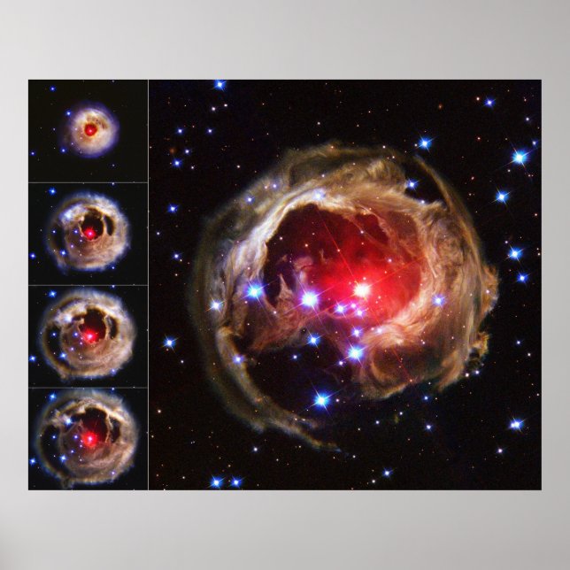 Póster Flash de la Estrella variable roja V838 Monoceroti (Frente)