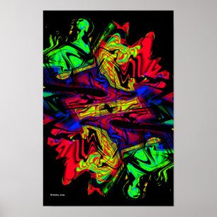 Póster Flashback Modern Abstract Art Poster