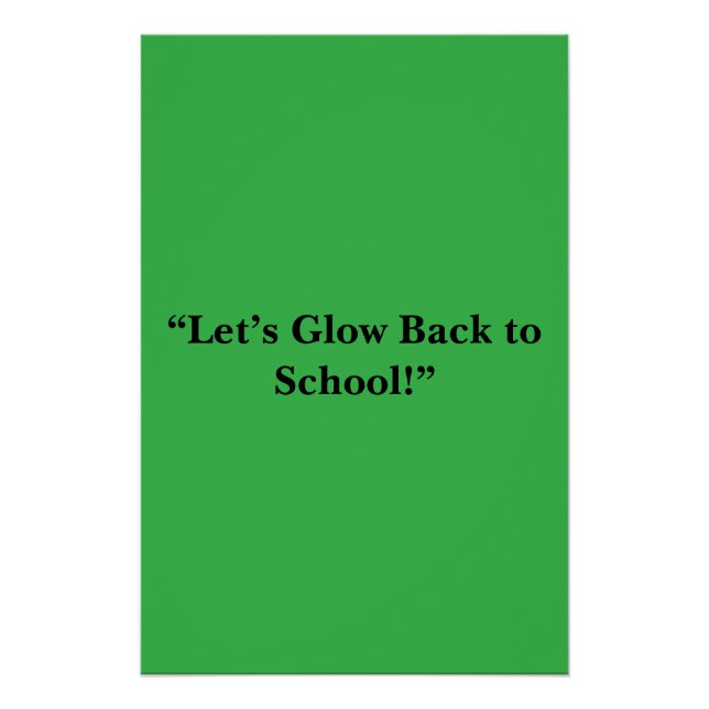 Póster Flat Neon Green Background – School Texture (Anverso)