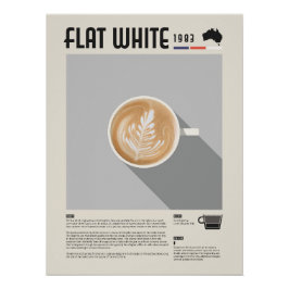 Póster Flat White Coffee