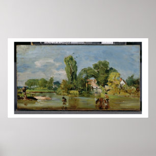 Póster Flatford Mill, c.1810-11 (aceite en panel)