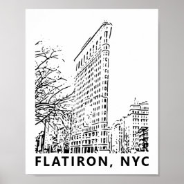 Póster Flatiron Building Art Poster