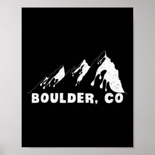 Póster Flatirons Boulder Colorado Escalada Senderismo Via
