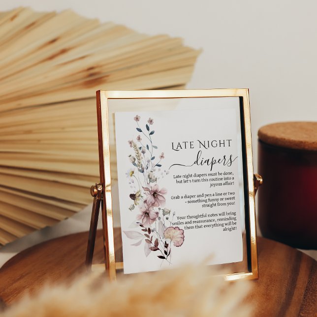 Póster Flauta de flores silvestres Baby Shower Late Night (Subido por el creador)