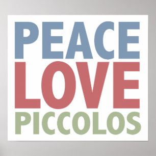 Póster Flautines del amor de la paz