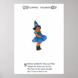 Póster Flax de ojos azules