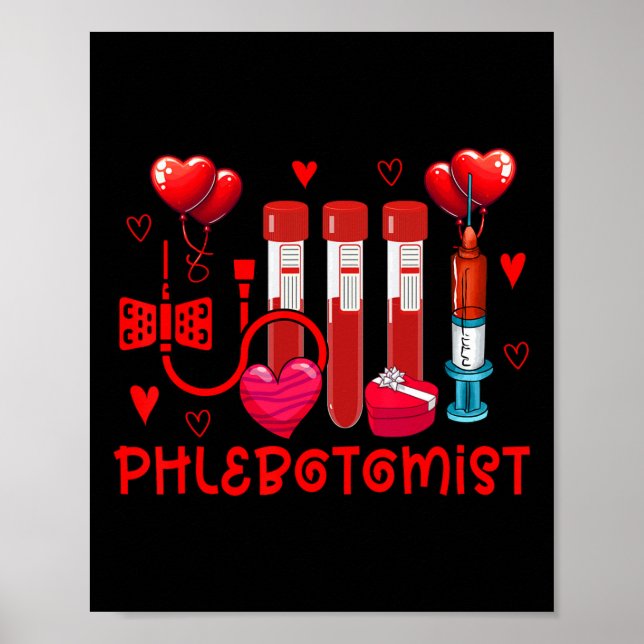 Póster Flebotomía El día de San Valentín Flebotomist Tool (Frente)