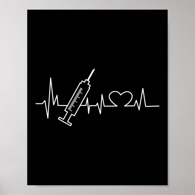Póster Flebotomía Phlebotomía Flebotomía Heartbeat (Frente)