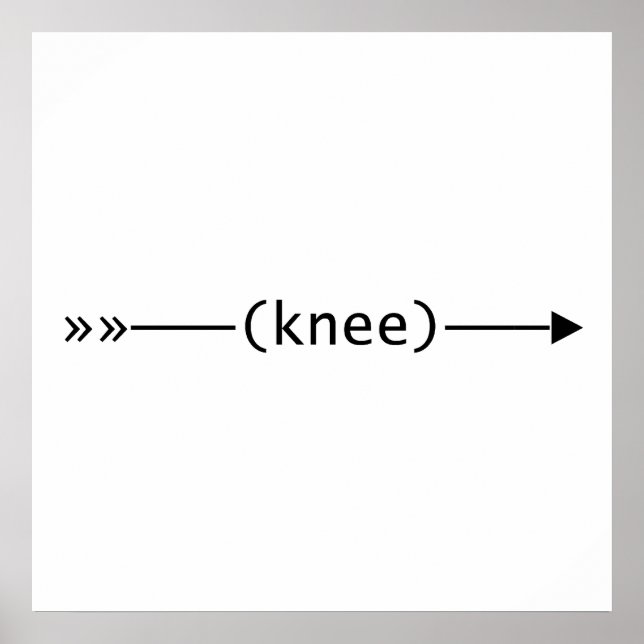 Póster Flecha a rodilla (Frente)