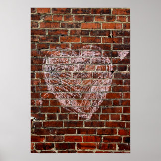 Póster Flecha a través del corazón