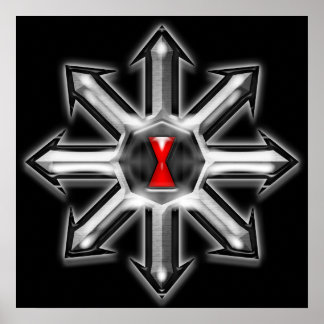 Póster Flechas de caos - Viuda negra