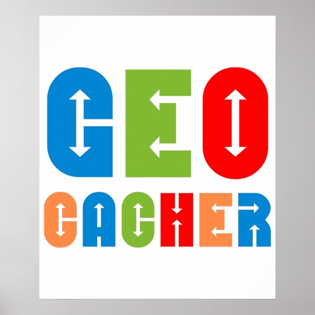 Póster Flechas geocásicas coloridas (Frente)