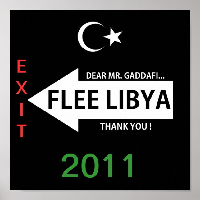 PÓSTER FLEE LIBYA (Frente)