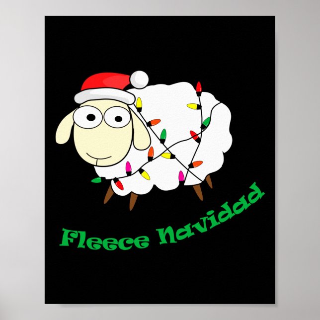 Póster Fleece Navidad - Christmas Sheep Long Sleeve  (Frente)