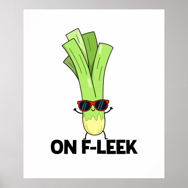 Póster Fleek Funny Veggie Leek Pun (Frente)