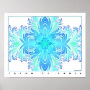 Póster Fleur de Croix - Aqua