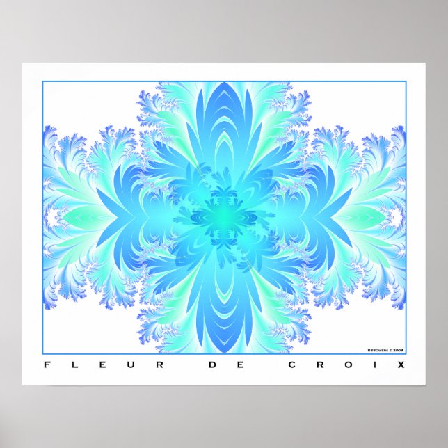 Póster Fleur de Croix - Aqua (Frente)