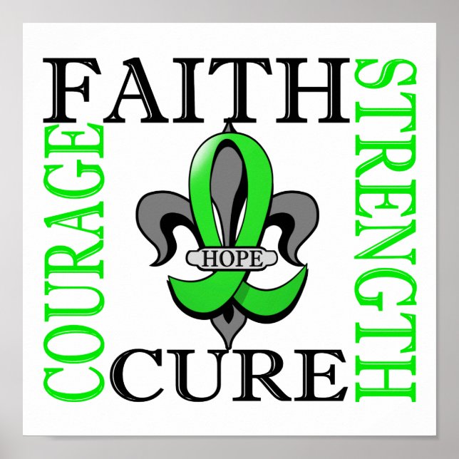 Póster Fleur De Lis 3 Linfoma no Hodgkin (Frente)