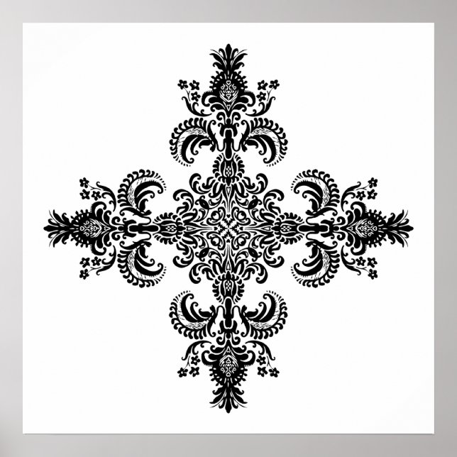 Póster Fleur de lis Meditation 4 esquinas (Frente)