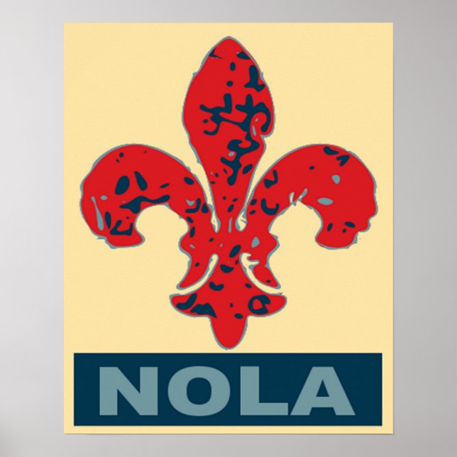 Póster Fleur De Lis NOLa (Frente)