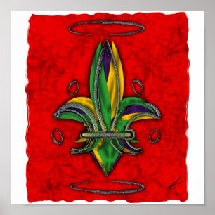 Póster Fleur de Lis Print