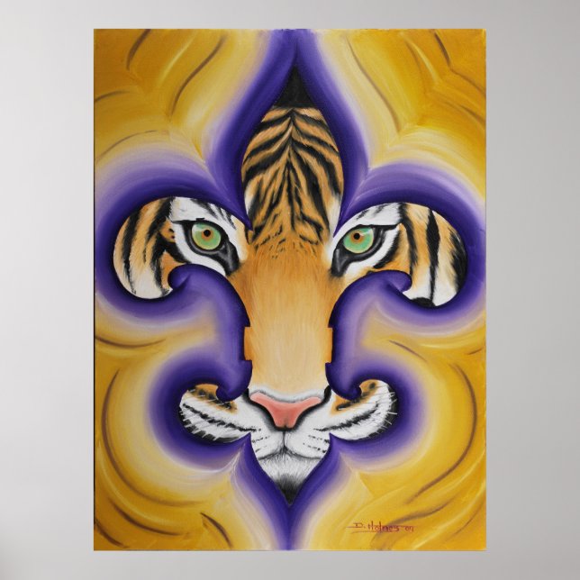 Póster Fleur de lis Tiger (Frente)