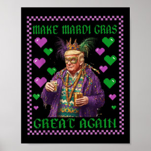 Póster Fleur del Festival Mardi Gras de Donald Trump dive