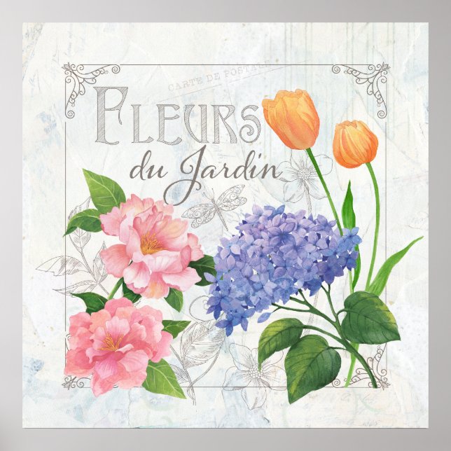 Póster Fleurs du Jardin Poster (Frente)