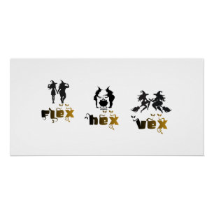 Póster Flex. Hex. Vex. Brujas con Positividad Corporal y