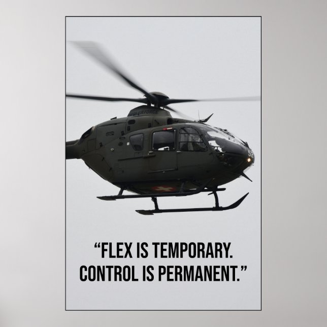 Póster Flex Is Temporary Control Is Permanent Quote (Frente)