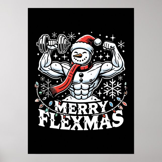 Póster Flexmas de moras - Gimnasio de Navidades flexantes (Frente)